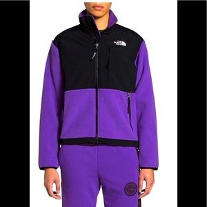 Womens The North Face ‘95 Retro Denali Purple/Gray Full Zip Fleece Jacket Size M